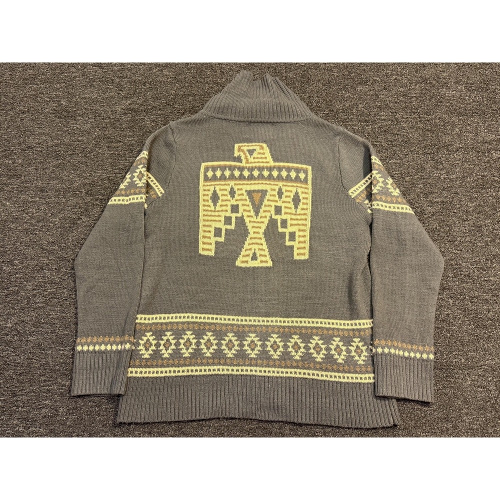 Savanna Jane Sweater Womens Small Gray Button Front Southwestern Cardigan - Picture 2 of 8